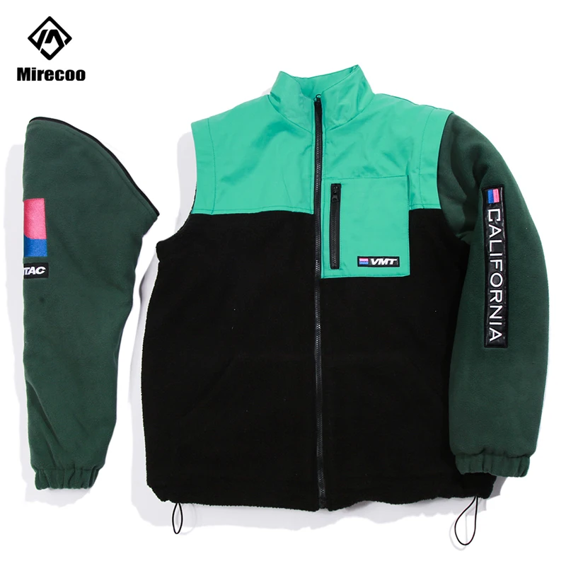 Мужская зимняя куртка из овечьей шерсти со съемным рукавом для командора