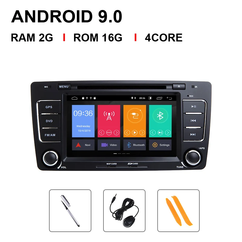 4 Core 16 ROM Ips DSP 4G 64G 8 Core 2 Din Android 9,0 автомобильный Радио dvd-плеер для Skoda Octavia 2 3 A 5 A5 Yeti Мультимедиа gps Навигация стерео - Цвет: 4 Core 16 ROM