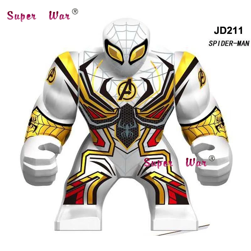 JD211 Одиночные Marvel Мстители Человек-паук Hellfire Elementals Zephyr Hydron Sandman Большие размеры Халк танос Железный человек строительные блоки детские игрушки - Цвет: JD211