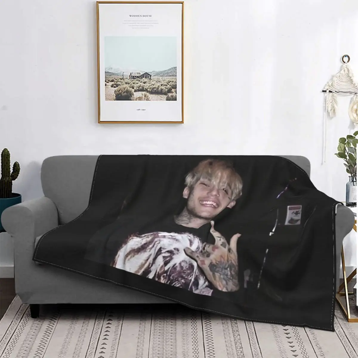 

Lil Peep 2 Blanket Bedspread Bed Plaid Blankets Beach Cover Plaid Blanket Children'S Blanket