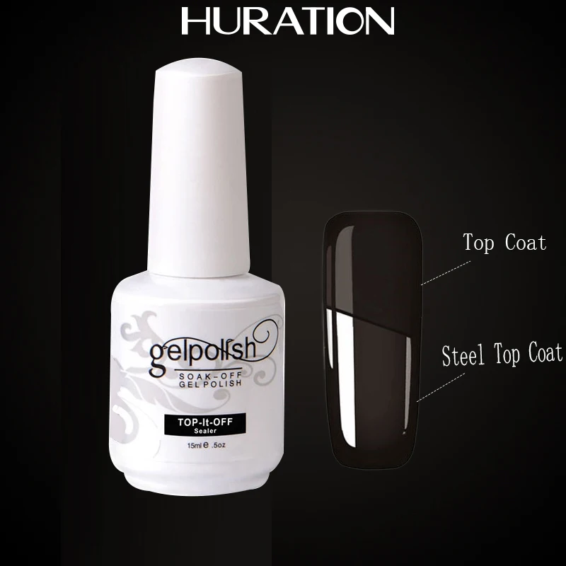 Huration верхнее Базовое покрытие Гель лак УФ глянцевый герметик Замачивание