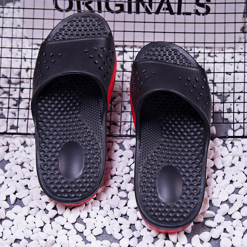 

Men's slippers summer large size home beach tide, outdoor bathroom bath non-slip outside wearing sandals