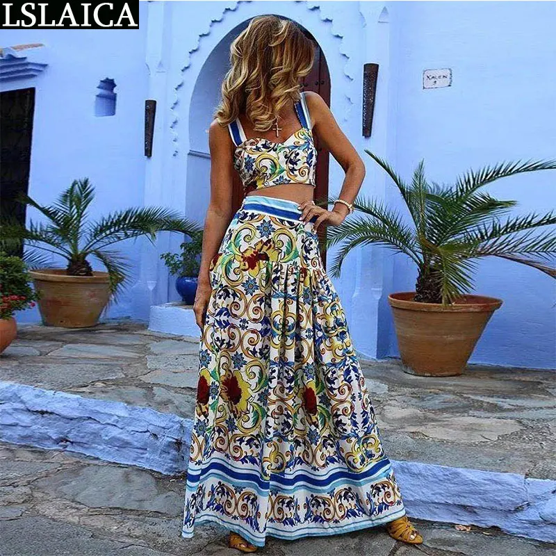 

Party Dress Summer Sleeveless Print Bohemian Fashion Elegant Vintage Dress Femme Streetwear Hollow Out Sexy Dress Female