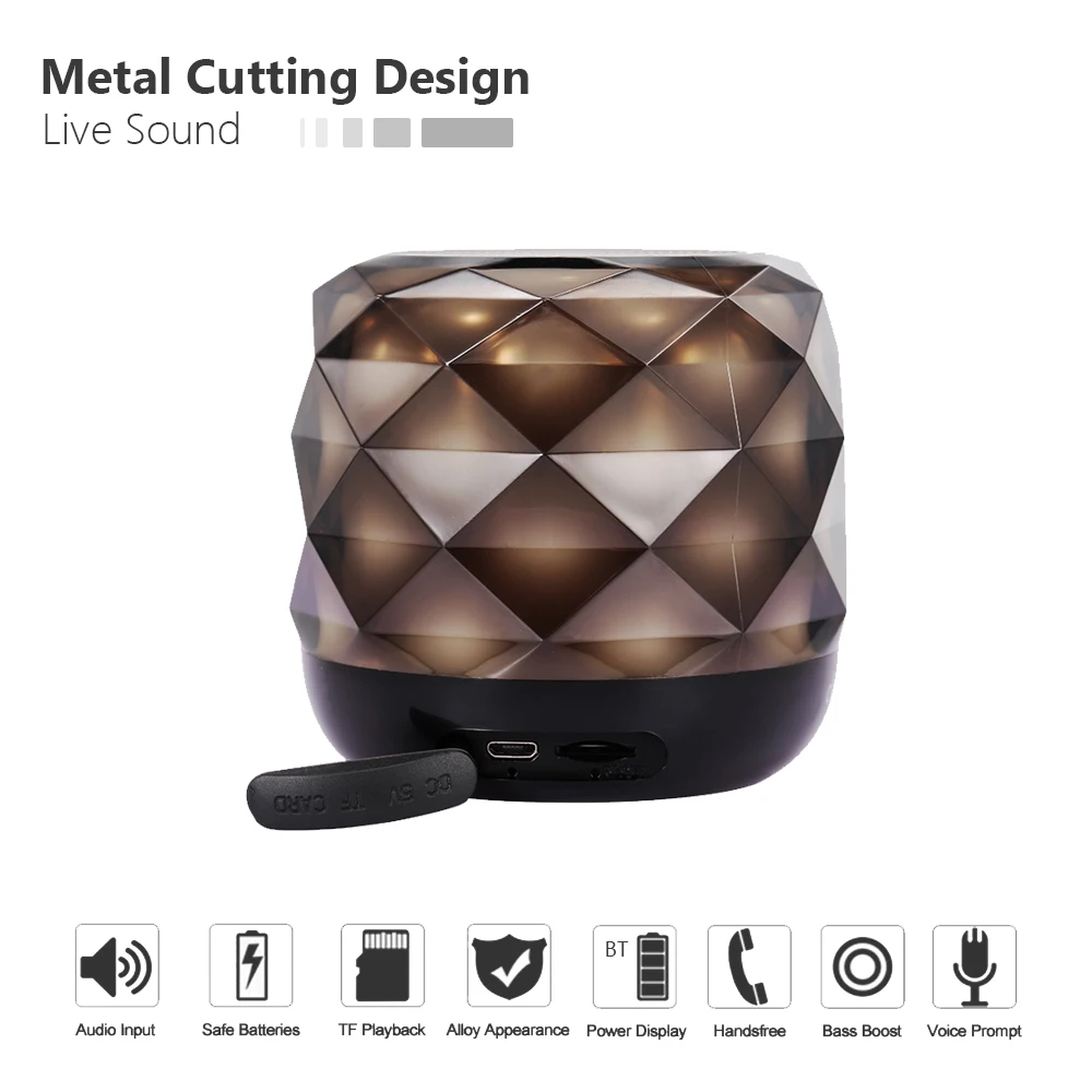 docooler RBS-F1 Speaker Bluetooth V4.2 Speakers Portable Sound Wireless Stereo Support 32G TF Card for Phones Laptop PC - купить по