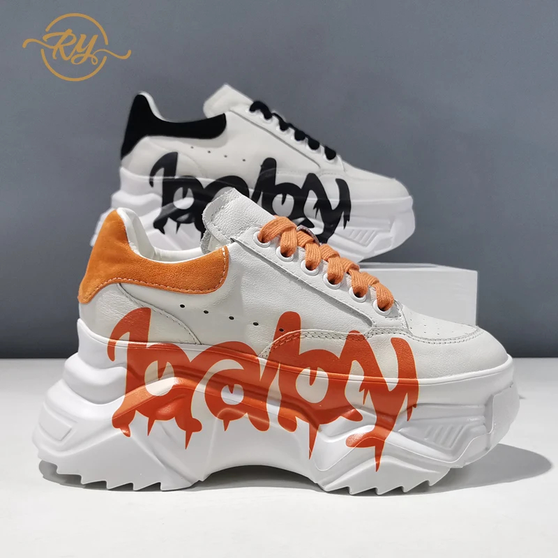 RY RELAA в европейском стиле Женские кроссовки Обувь из натуральной кожи обувь на