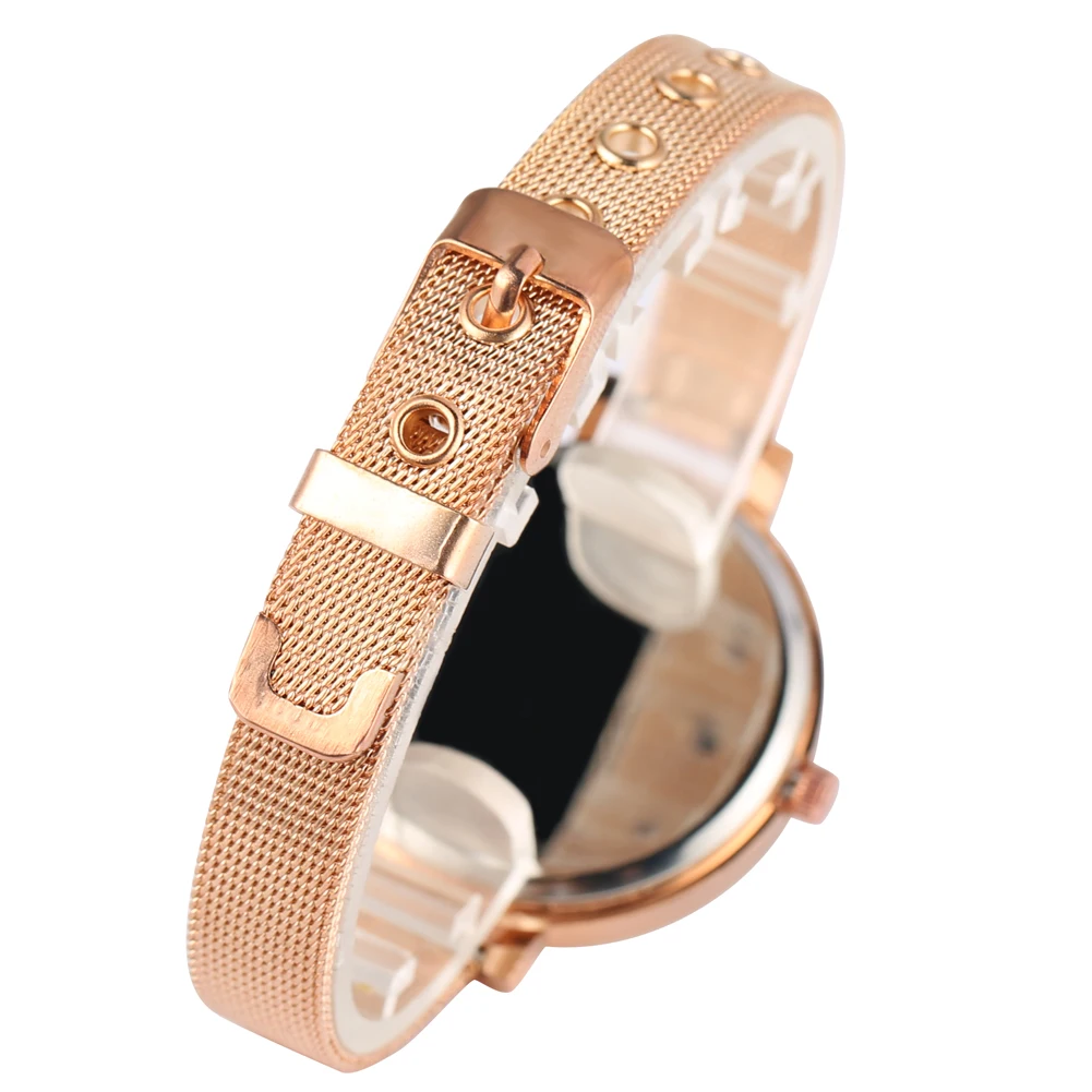 Изысканные женские кварцевые часы со стальным/кожаным ремешком с синим лосем и