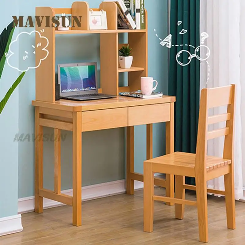 

Schoolboy Chair Computer Desk Desktop Northern Europe Solid Wood Study Table And Chair Set For Kids Furniture For Students