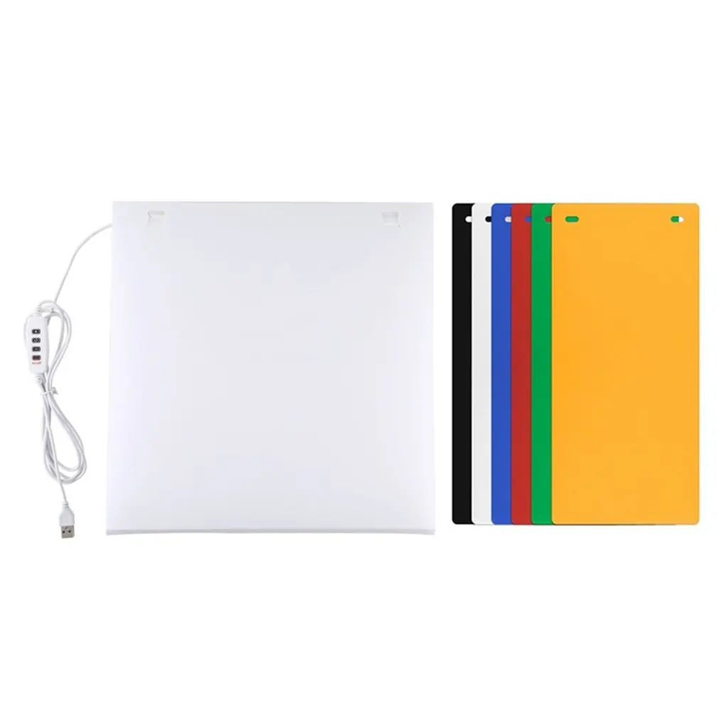 

Folding Studio Cake Photo Soft Box Mini Product LED Fill Light Simple White Warm Dimming USB Live Broadcasting