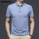 COODRONY бренд весна лето Высокое качество чистый цвет мягкий хлопок Топы Бизнес Повседневная рубашка поло с коротким рукавом мужская одежда C5167S