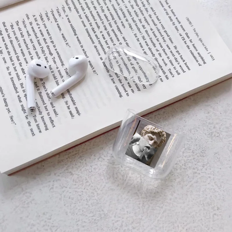 

Soft Cute For Air Pods Case For Apple Airpods Case Luxury Funny David Transparent Airpods Case in Bluetooth Earphone Accessories