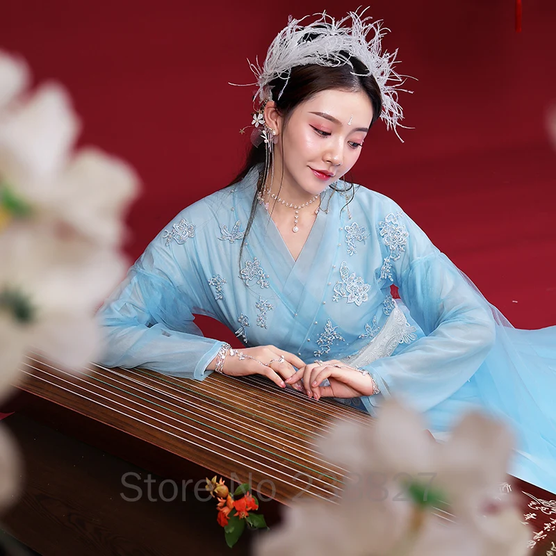 XinHuaEase Женские китайские платья ханьфу косплей сказочный элегантный костюм в