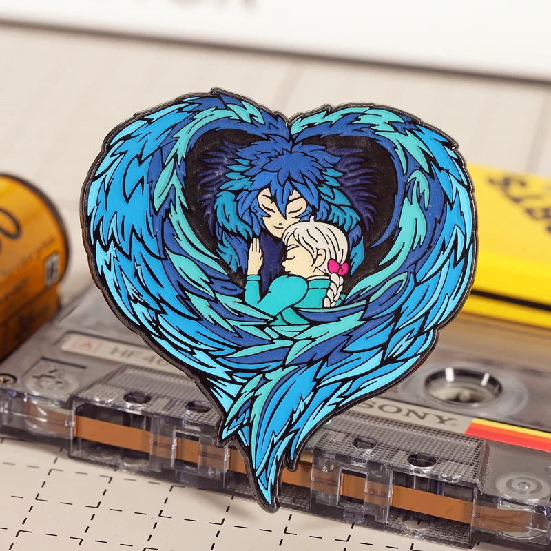 

Anime Hauru and Sophie Howl Moving Castle Brooch Pins Enamel Metal Badges Lapel Pin Brooches Jackets Fashion Jewelry Accessories
