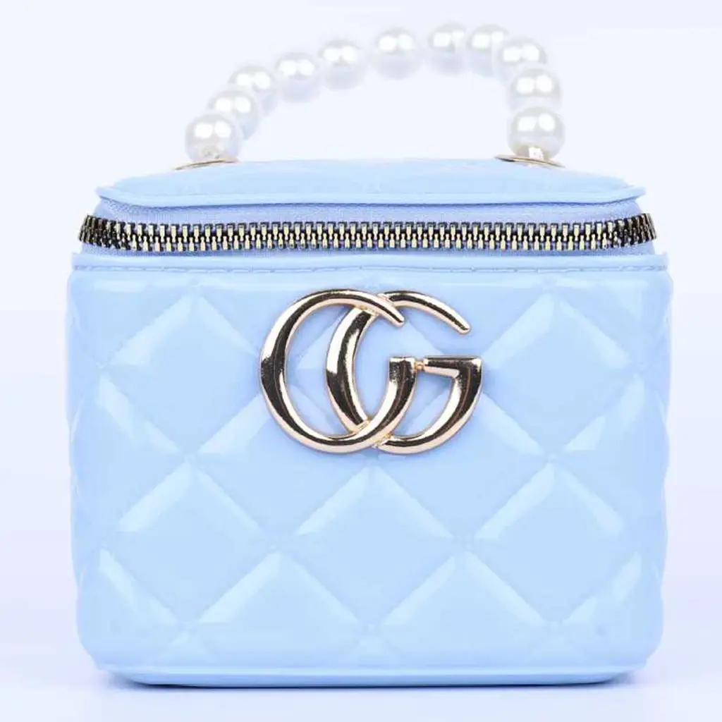 

Женская сумочка с кристаллами Jelly Melissa Club, маленькая квадратная сумочка на цепочке с жемчугом, меняющая темперамент, диагональный мини-кошел...