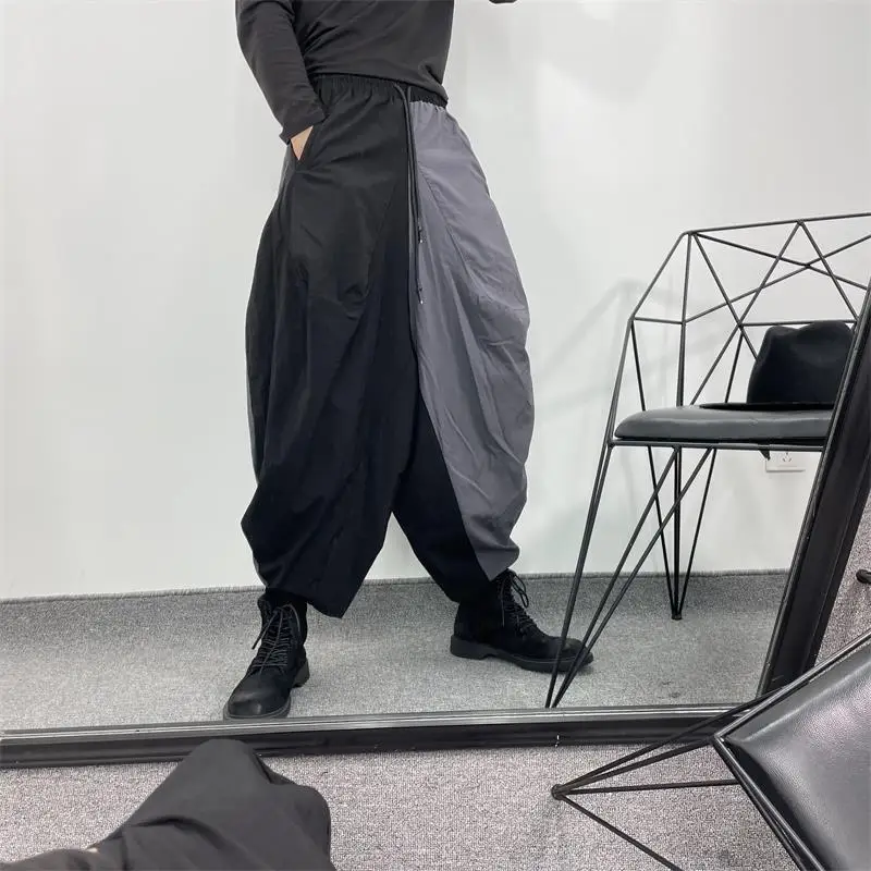 

Men Beat Pants Spring And Autumn New Personality Color Design Hip Hop Street Performance Hair Stylist Casual Loose Large Pants