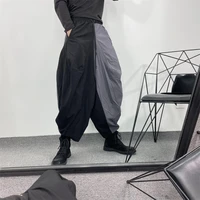 men beat pants spring and autumn new personality color design hip hop street performance hair stylist casual loose large pants