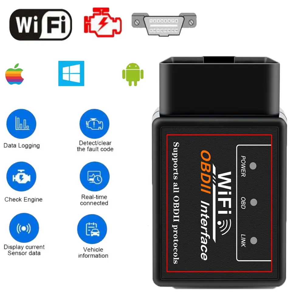 ELM327 диагностический сканер PIC18F25K80 WIFI OBD2 для Kia Rio 3 4 Ceed Sorento Forte K3 K5 Проверьте Сканер
