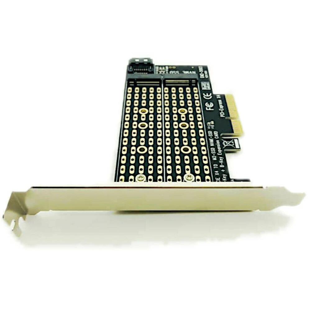 For Computer X4 X8 X16 Adapter High Speed Mini NVME M.2 NGFF To Desktop PCIe Expansion Card PCI Express Converter Dual SSD SATA |