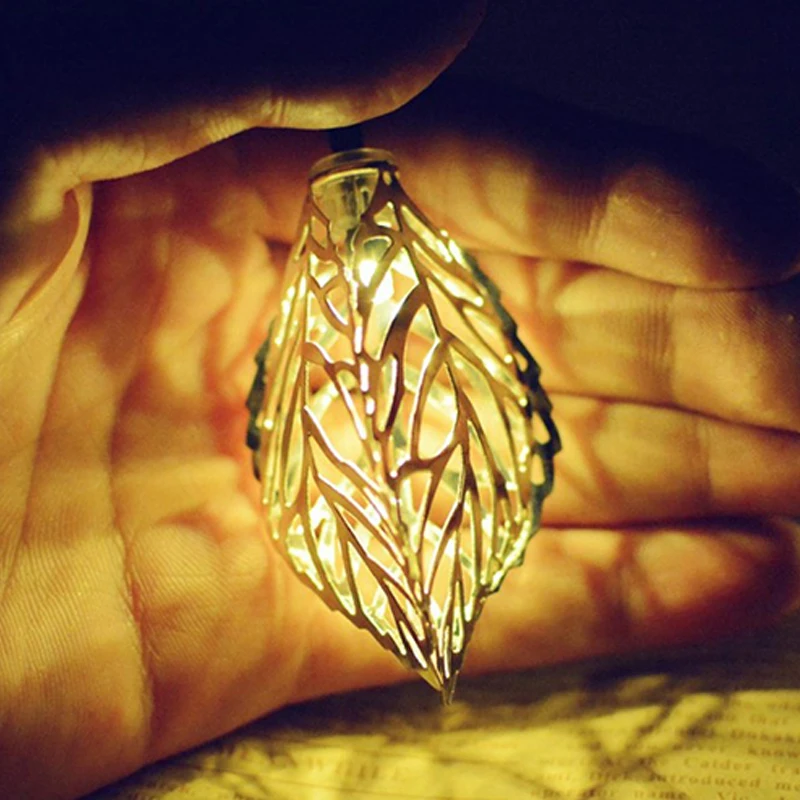 Солнечный СВЕТОДИОДНЫЙ Свет Строка 20 светодиодный кованого листья гирлянда для