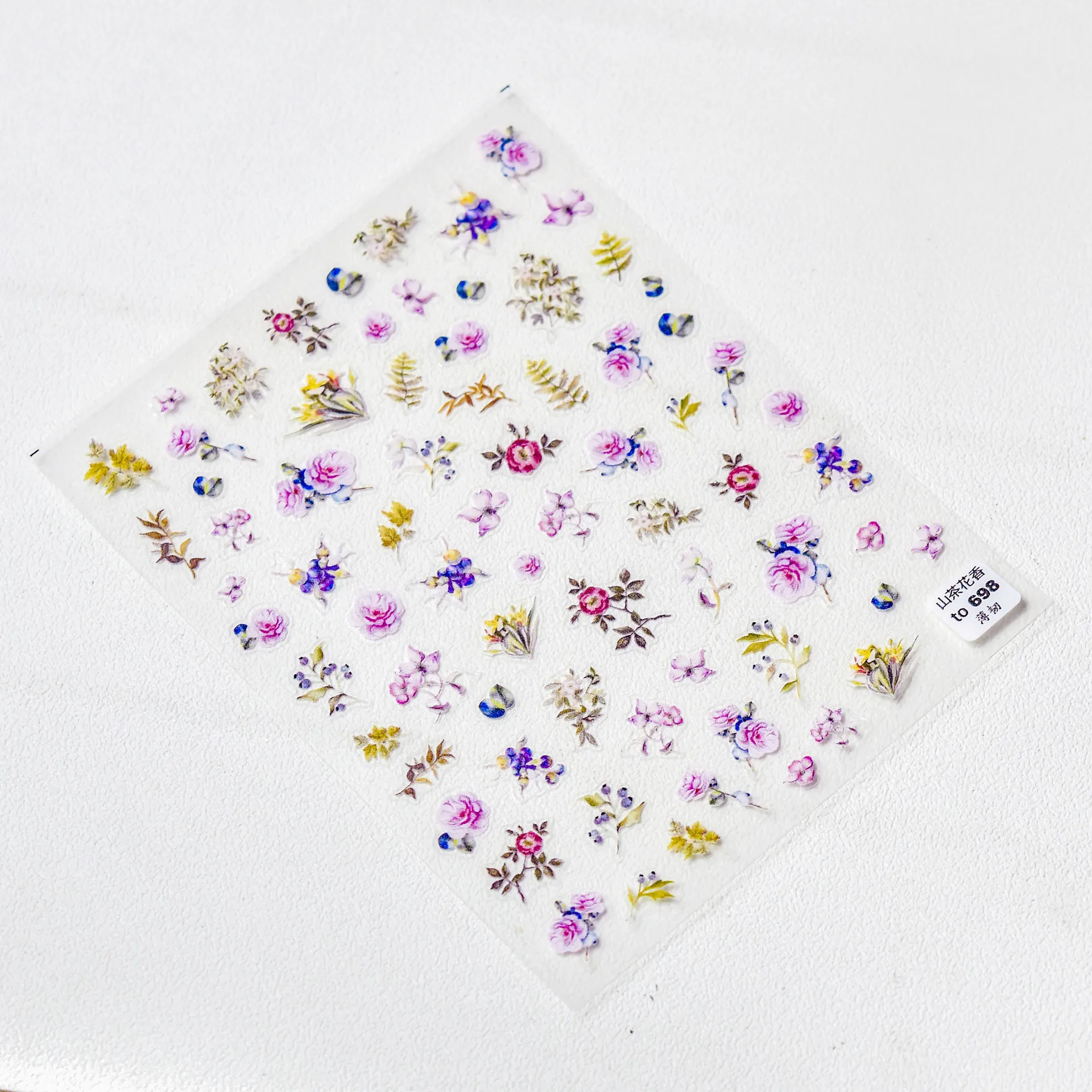 2021 Модная японская 5D рельефная Временная тату-наклейка для ногтей цветок камелии