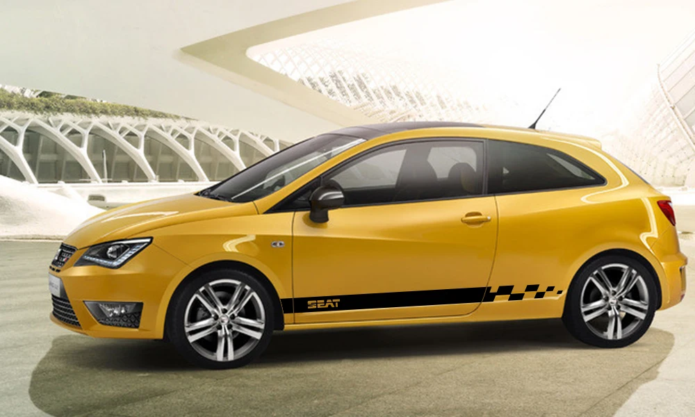 2pcs Side Stripe Car Sticker Vinyl Film Auto Decoration Decals For Seat Leon Ibiza Tarraco Ateca Exeo Tuning Accessories | Автомобили и