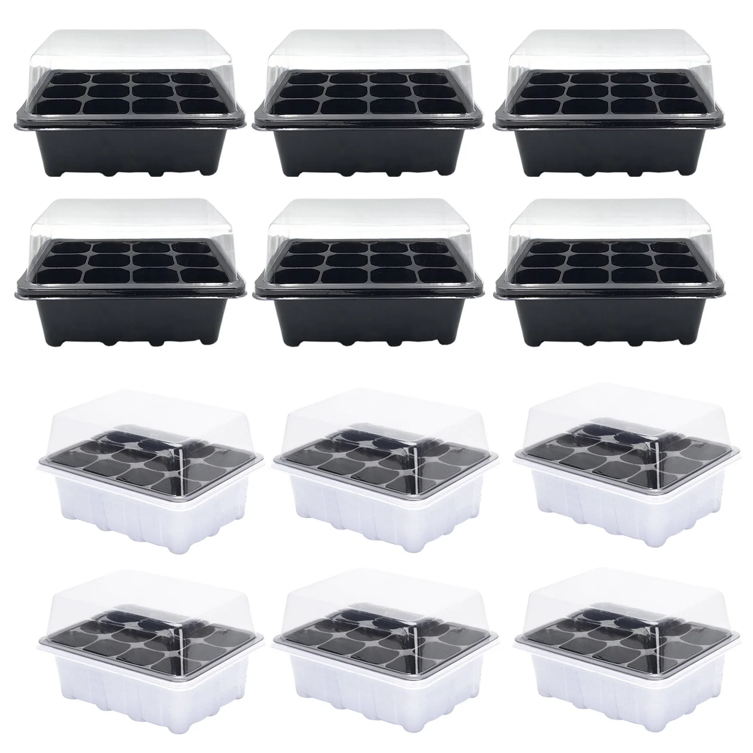 Behogar 6 комплектов/партия 12 сотовый рассада семян стартовый набор лотков для