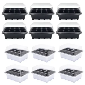 Набор семян саженцев dibegar 6, набор из 12-ячеек набор лотков для садовых теплиц, суккулентов, пшеницы, микрозелень 18,7x14.5x11 см