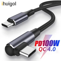 ihuigol dual type c to usb c cable 100w pd quick charge 4 0 type c data cables for macbook pro huawei p30 xiaomi redmi samsung
