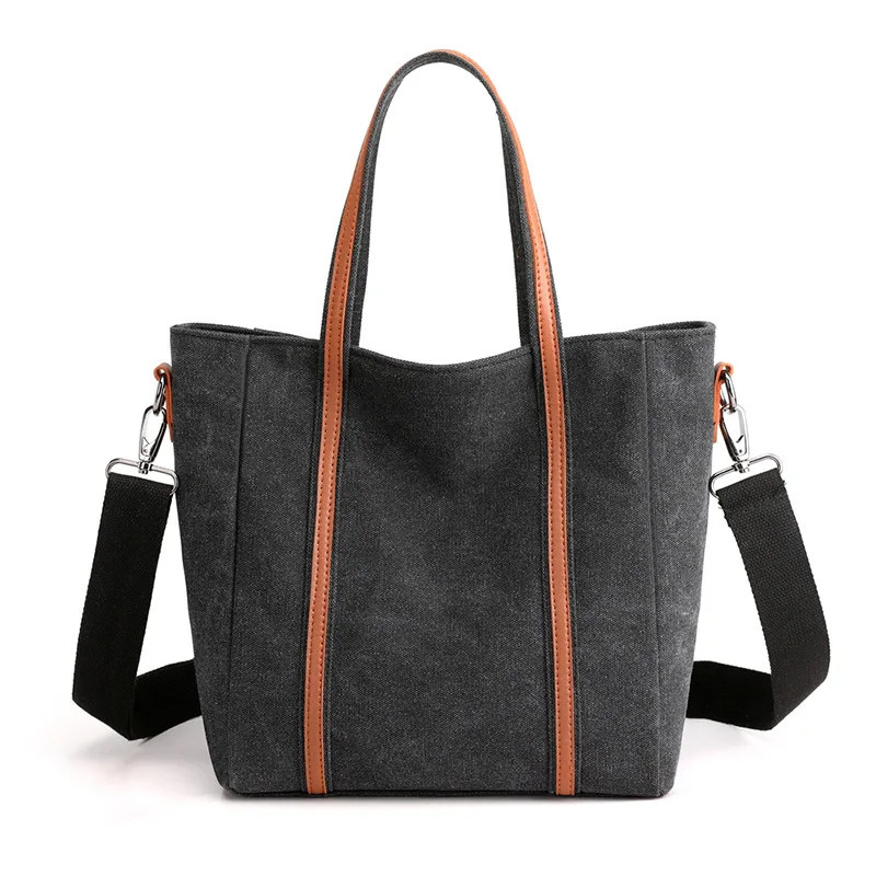 

New 5 colors Canvas tote women bag Casual white ladies hand bags large capacity shoulder bags high quality crossbody bags