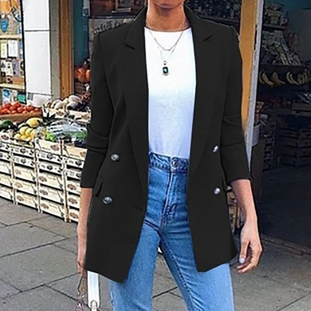 Женский офисный Кардиган с длинным рукавом Осень зима 2019|Женские пиджаки| |