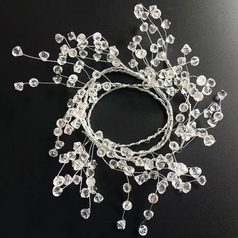

1.2M Garland Strand Hanging Crystal Glass Bead Curtain Diamond Chains Party Tree Wedding Centerpiece Decor String Party Supplies