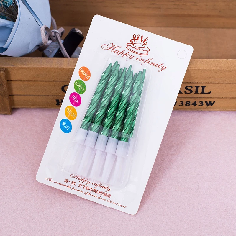 10 шт./компл. Свеча для выпечки торта на день рождения креативная Хрустальная нить