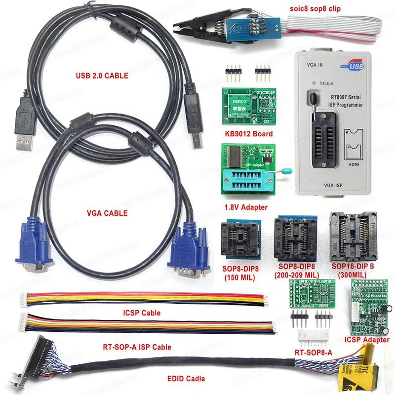 

ISP Programmer RT809F with Adapters LED LCD Screen EDID Cable