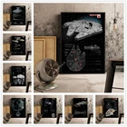 Картина на холсте, с изображением космического корабля, для гостиной, спальни