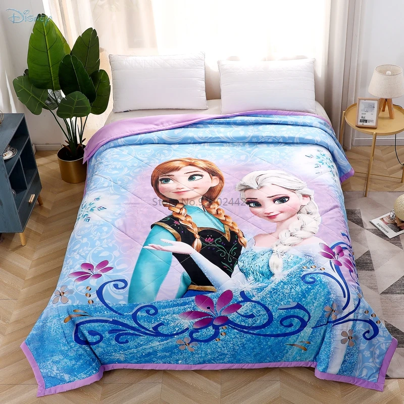 

Frozen Anna Elsa Summer Quilt Disney Princess Home Blanket Bedspread Coverlet for Boys Girls Kids Adult 150x200cm 200x230cm Size