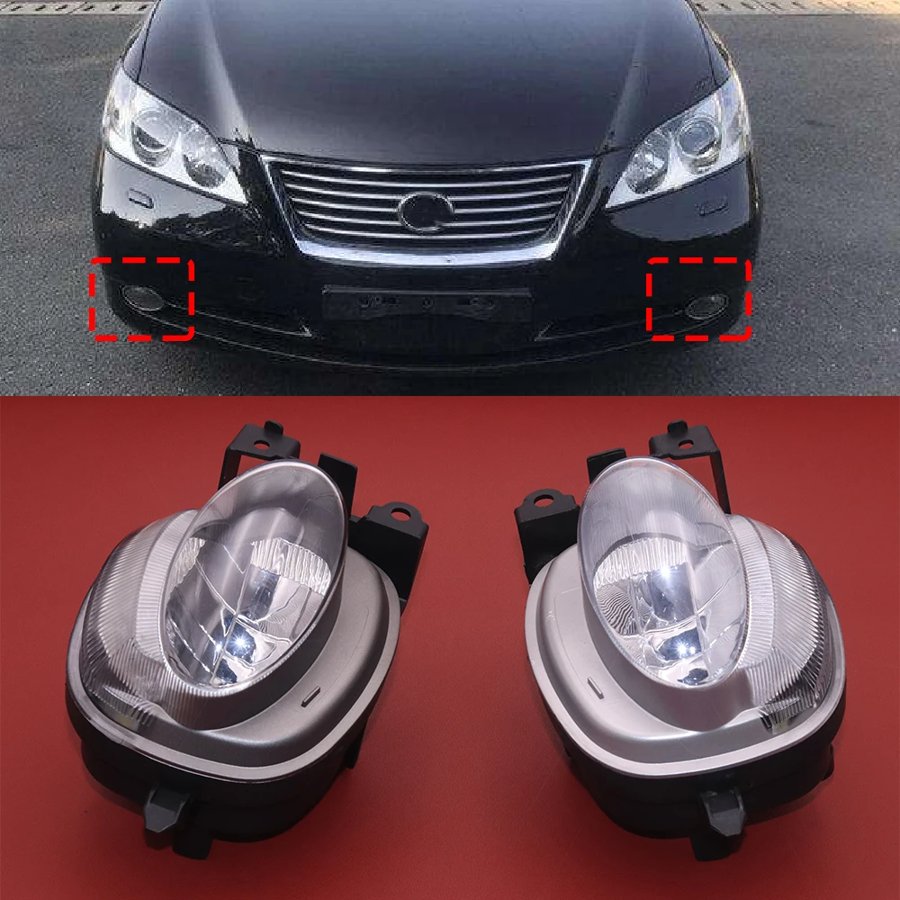 

JEAZEA 2x Left Right Side Fog Light Lamp Front Bumper Driving Lamps Fit For Lexus ES350 2007 2008 2009 Auto Car Part Replacement