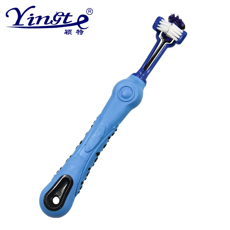 5 шт. зубная щетка для животных собак кошек чистящие средства зубов трёхсторонняя