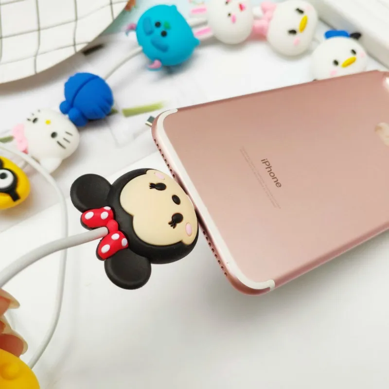 Защитный кабель Cargador милый мультфильм телефон USB кабель протектор для iphone шнур животное зарядное устройство держатель Органайзер кабель Chompers
