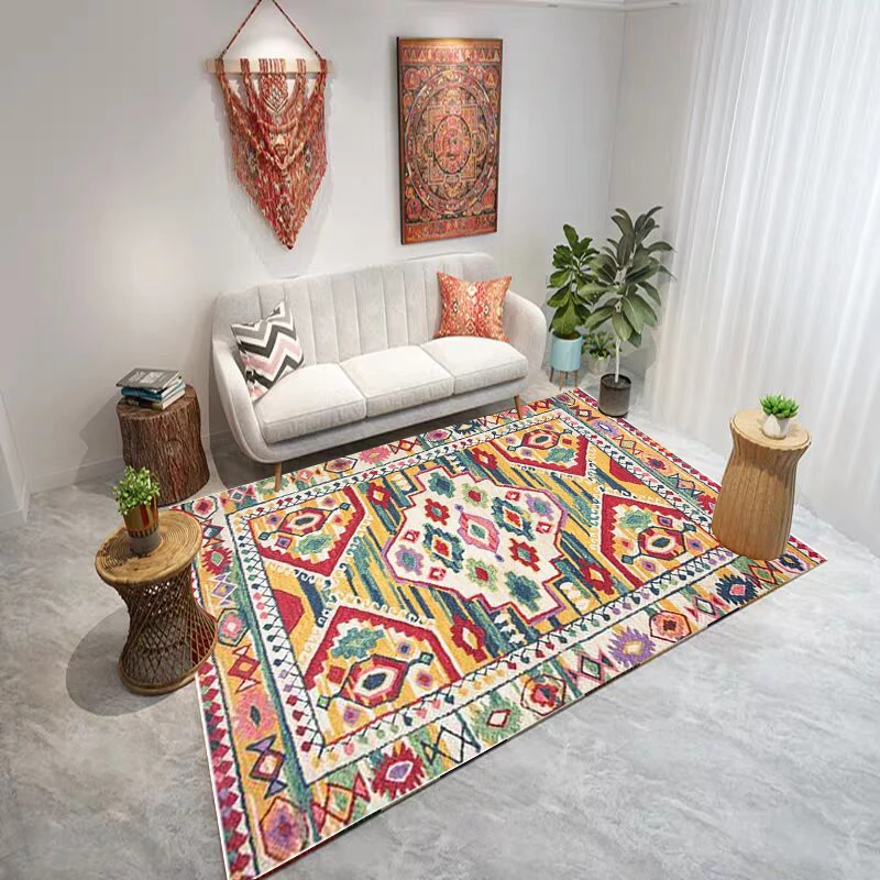 

American Style Carpets For Living Room Home Vintage Bedroom Large Carpet Coffee Table Rug Floor Mat Moroccan Rugs Customize