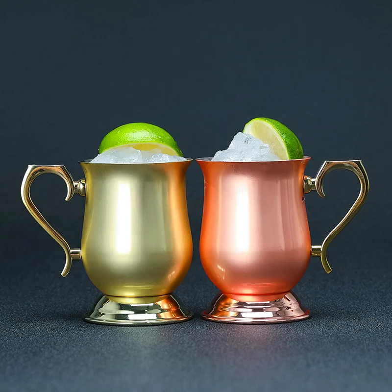 

304 Stainless Steel Moscow Mule Cup Flame Cup Mixing Glasses Donkey Cocktail Cup Personalized & Creative Fire Cup