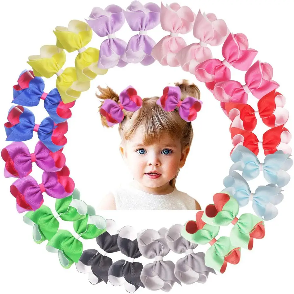 24 шт. банты для волос 4 дюйма|Аксессуары девочек| |