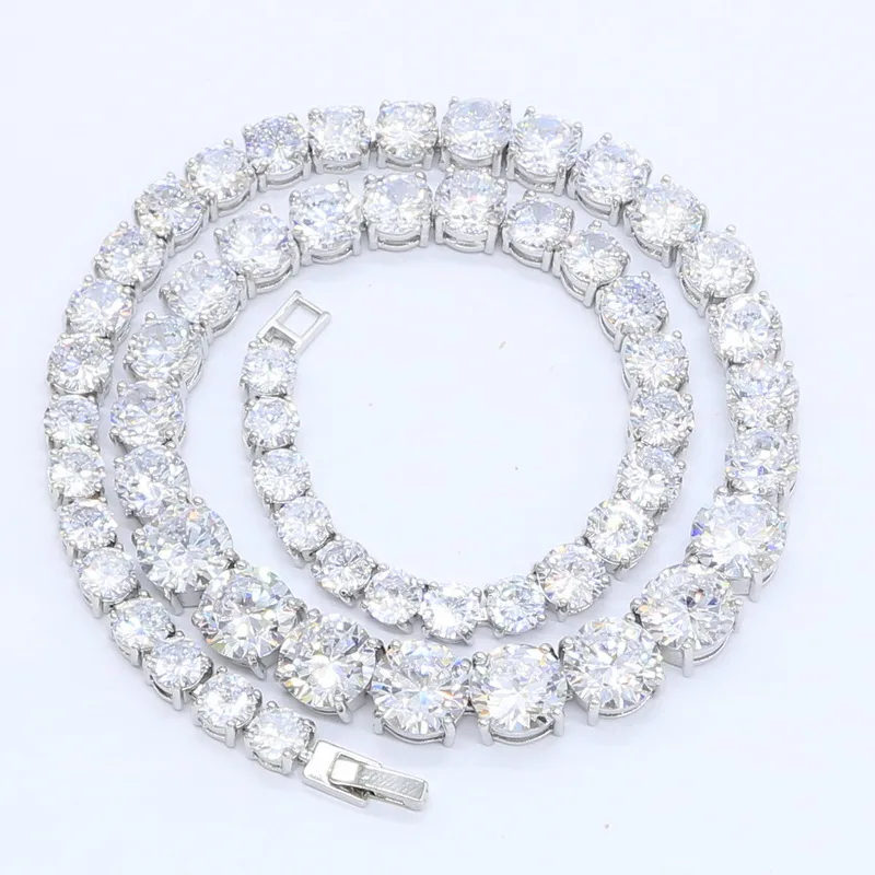 Классический серебристый цвет ожерелье для женщин Круглый Белый Циркон