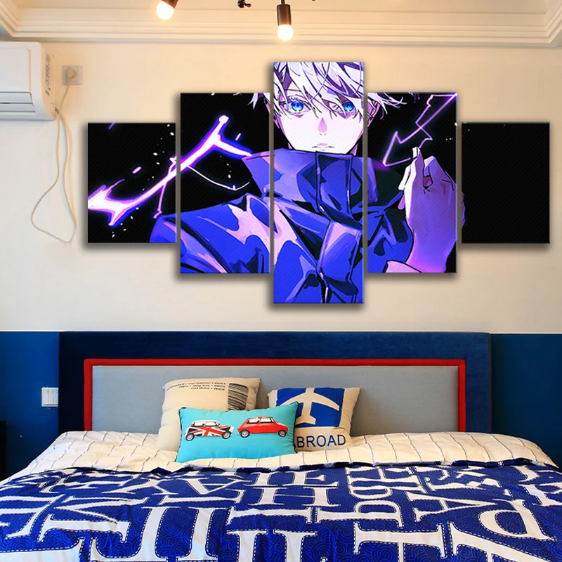 

Prints Modular Canvas Art Wall 5 Panel Japanese Cartoons Pictures Painting Jujutsu Kaisen Poster Home Decor Bed Room Framework