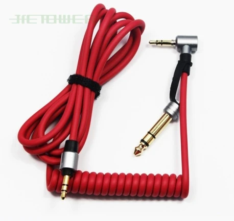 Оптовая продажа черный и красный сменный аудиокабель 6 5 мм 3 для Monster Beat Pro Detox Solo AUX