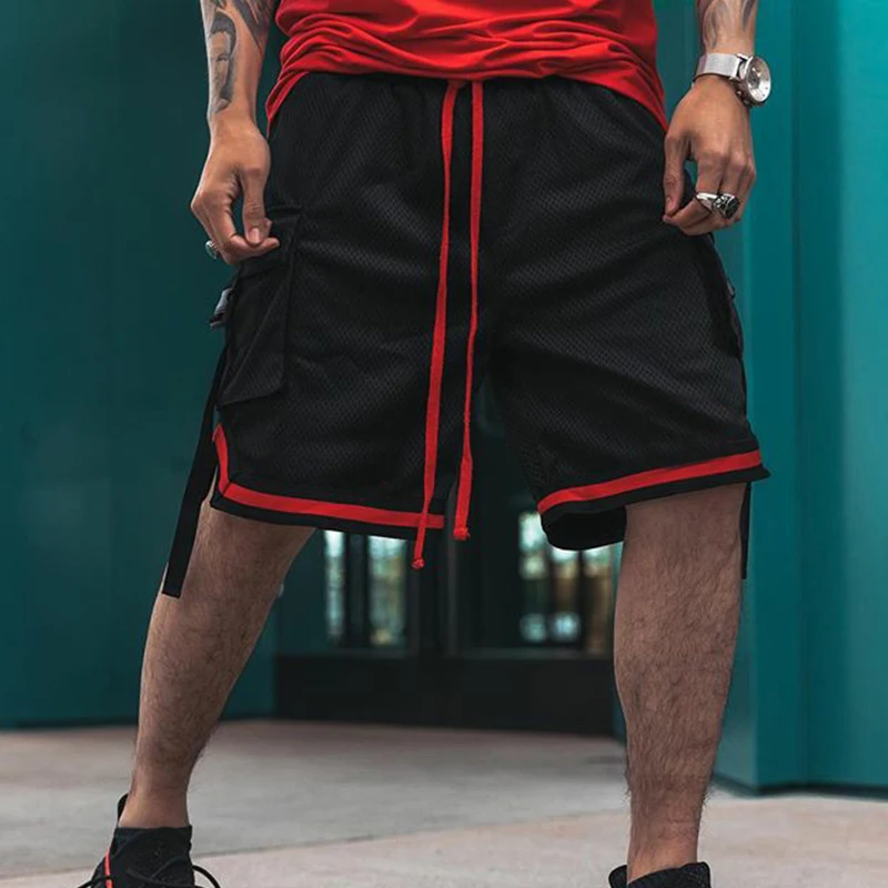 Шорты мужские спортивные для фитнеса дышащая сетчатая быстросохнущая