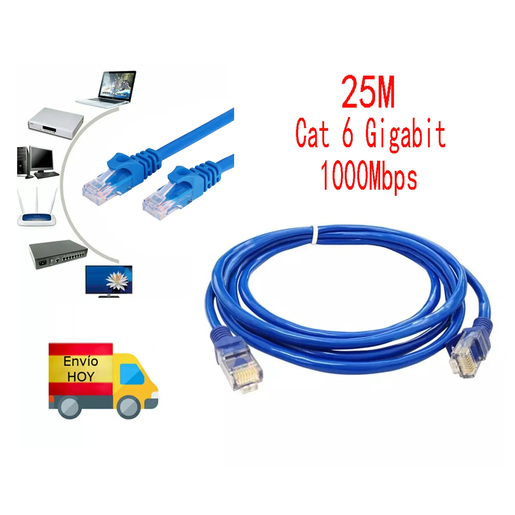 

Кабель rj45, совместимый с smart android m3u IOS PC de m3u utp, 25 м