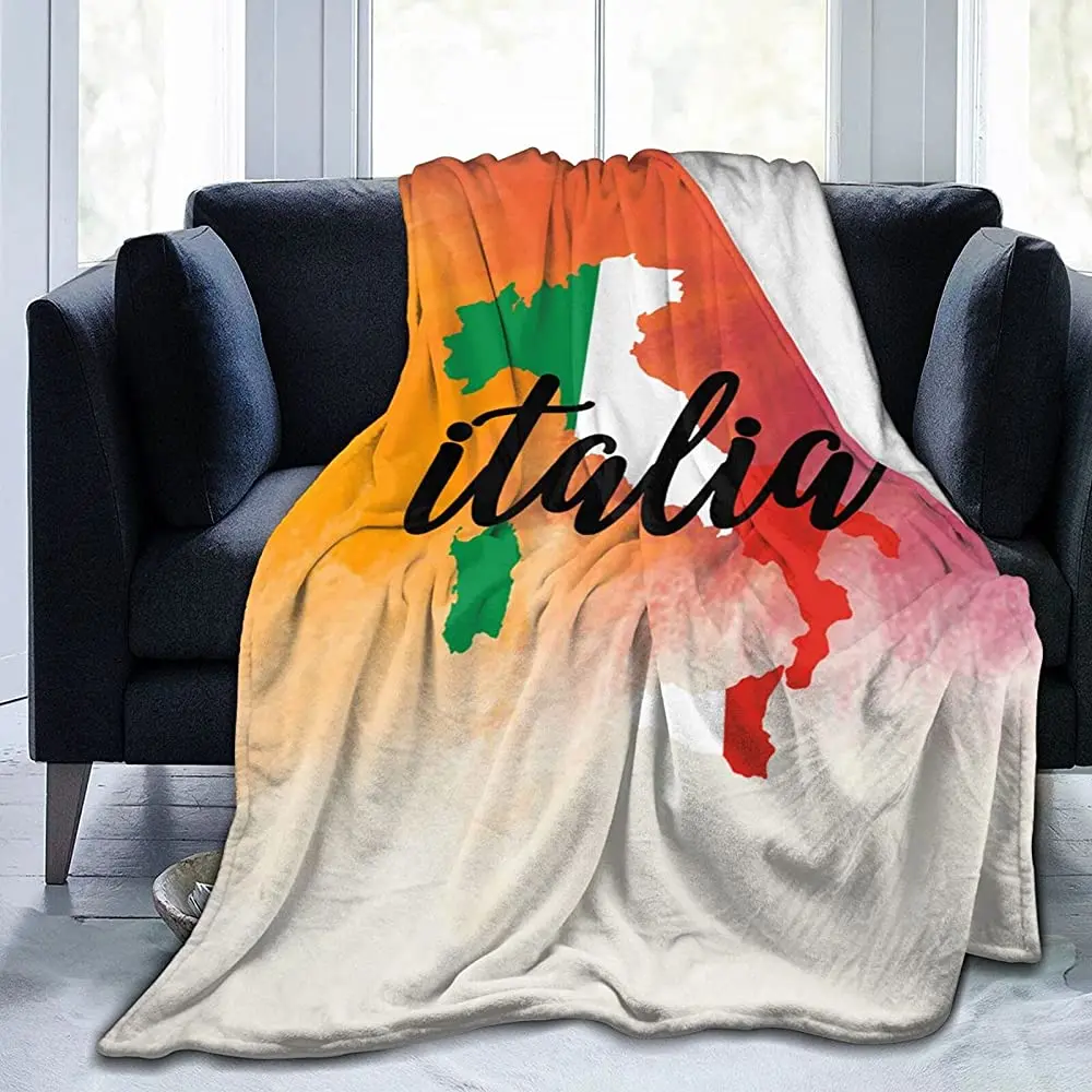 

Italy Map Flag Blanket 3D Print Quilt Light Warm Bedroom Blanket