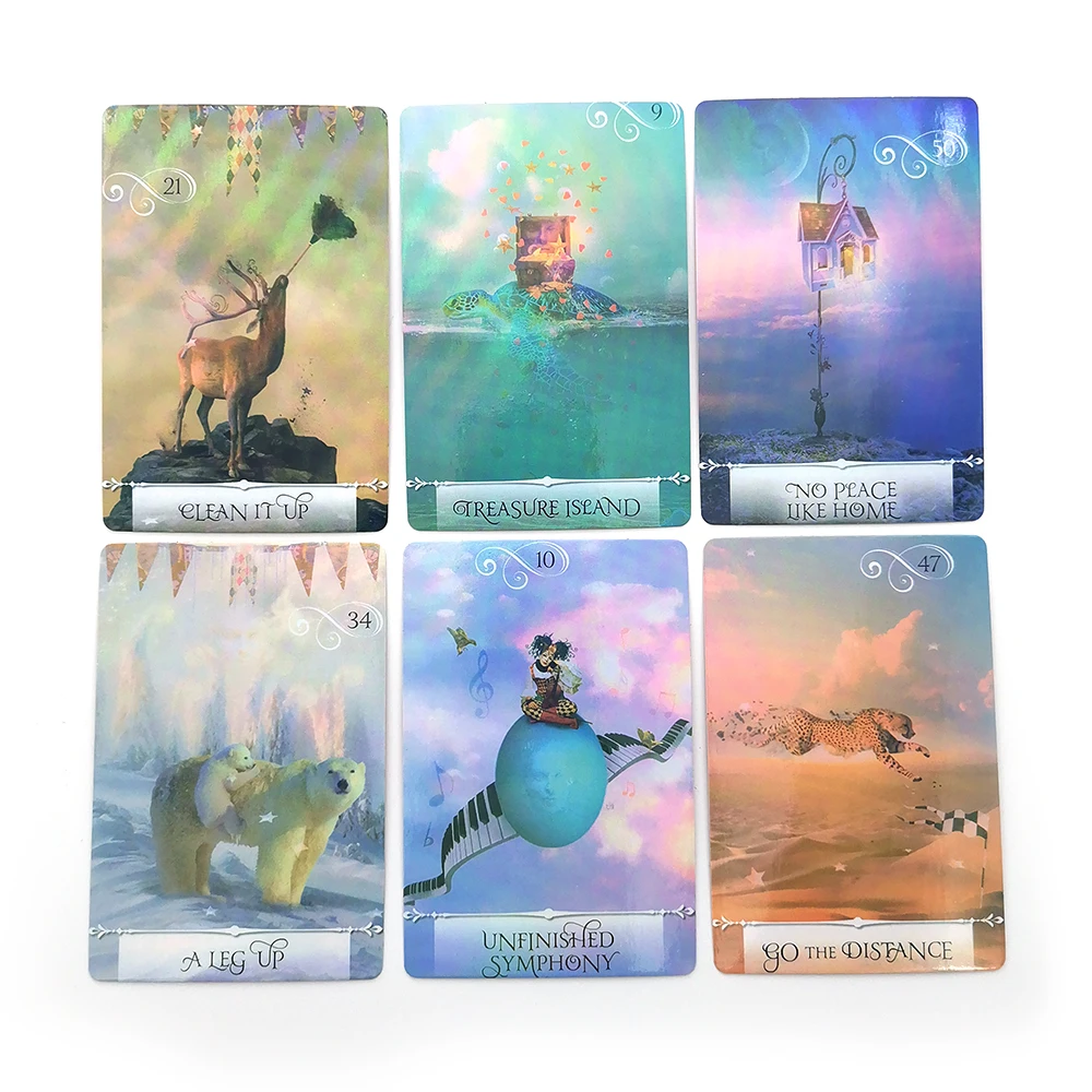 Настольная игра wisdom Сияющие карты с изображением оракла Таро колода гадания