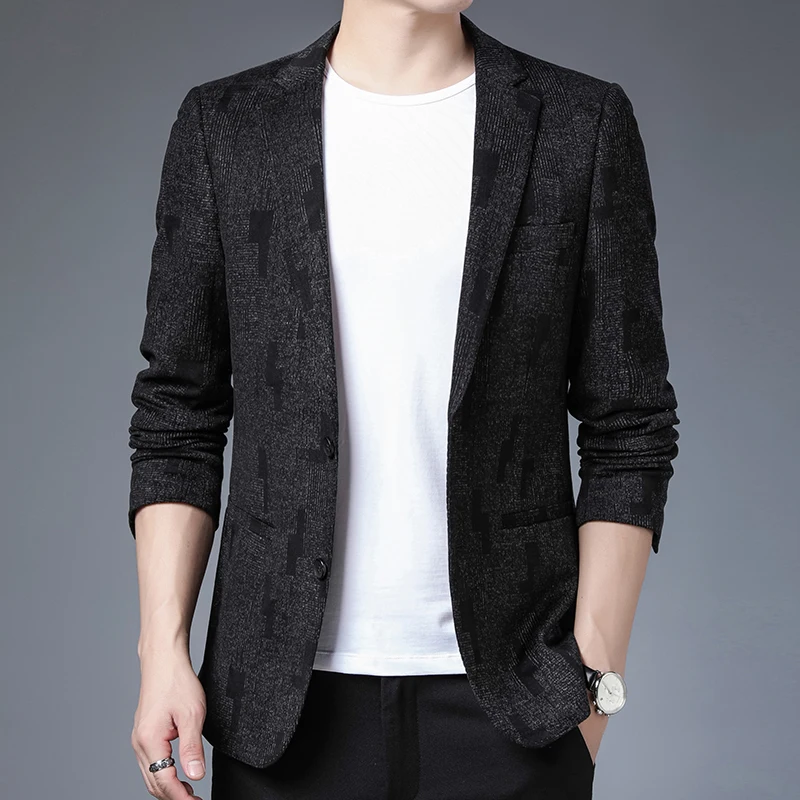 

Brand men's suit jacket 2021 new men fashion business casual cotton high quality wedding dress suit plus size S-5XL Blazers male