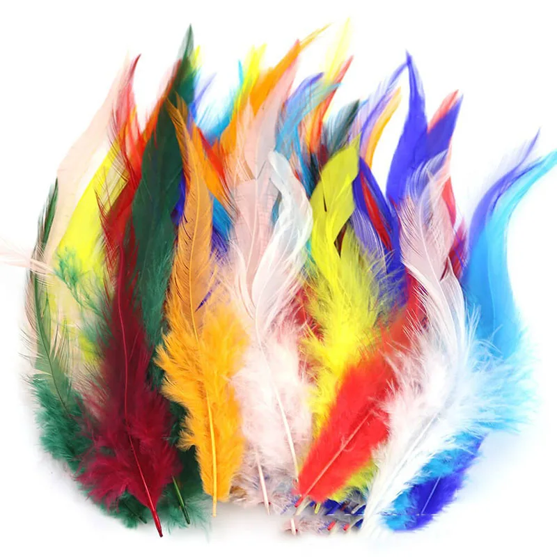10-15cm/4-6 Inch Indian Style Rooster Feather Crafts DIY For Decoration Headwear Jewelry Wedding Toy Accessories 20pcs | Дом и сад