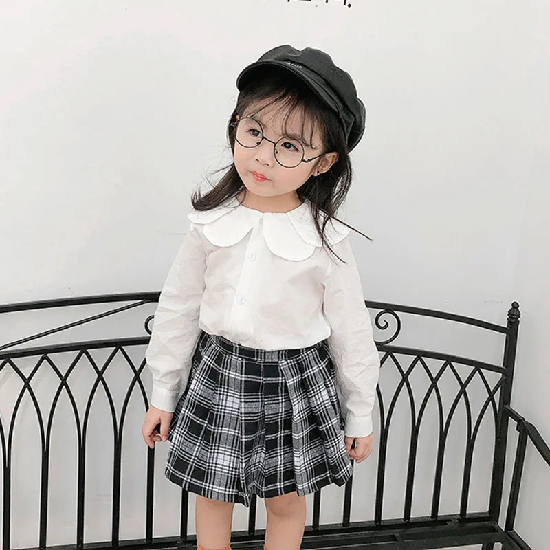 Юбка для маленьких девочек демисезонная красная клетчатая юбка принцессы